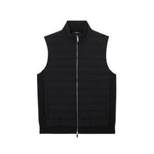 REISS Newford Funnel-Neck Quilted Knit Gilet